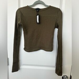PrettyLittleThing Ribbed Long Sleeve Sweater